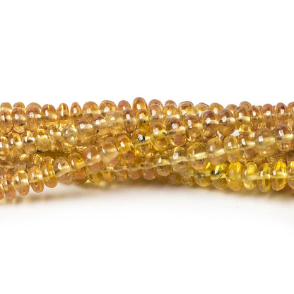 2 - 3mm Orangy Yellow Sapphire Plain Rondelle Beads 18 inch 300 pieces