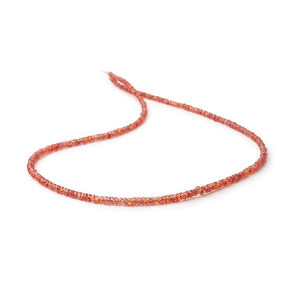 2-3mm Padparadscha Sapphire Faceted Rondelle Beads 18 inch 272 pieces AA