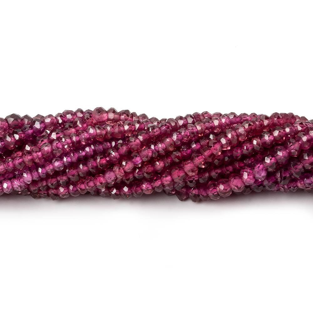 2-3mm Rhodolite Garnet faceted rondelle Beads 14 inch 160 pieces