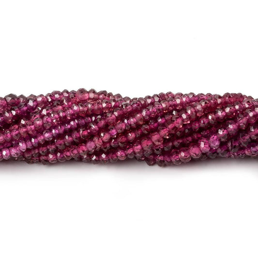 2-3mm Rhodolite Garnet faceted rondelle Beads 14 inch 160 pieces