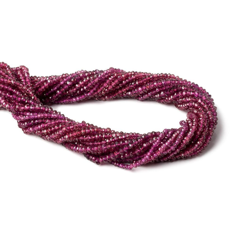 2-3mm Rhodolite Garnet faceted rondelle Beads 14 inch 160 pieces