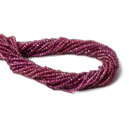2-3mm Rhodolite Garnet faceted rondelle Beads 14 inch 160 pieces