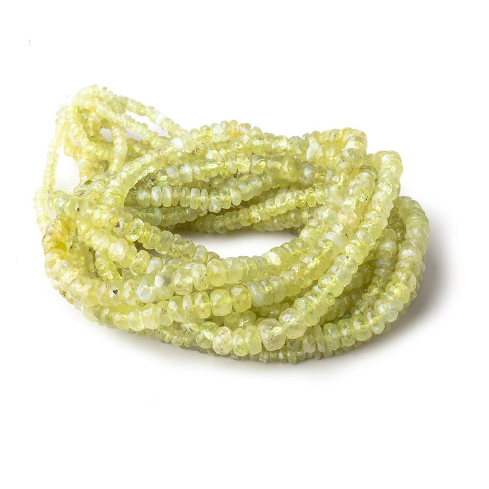 2-4.5mm Cat's Eye Chrysoberyl Faceted Rondelle Beads 18 inch 300 pieces