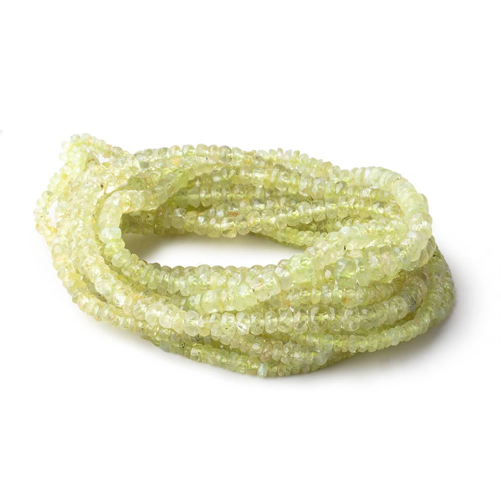 2-4.5mm Cat's Eye Chrysoberyl Faceted Rondelles 18 inch 300 Beads