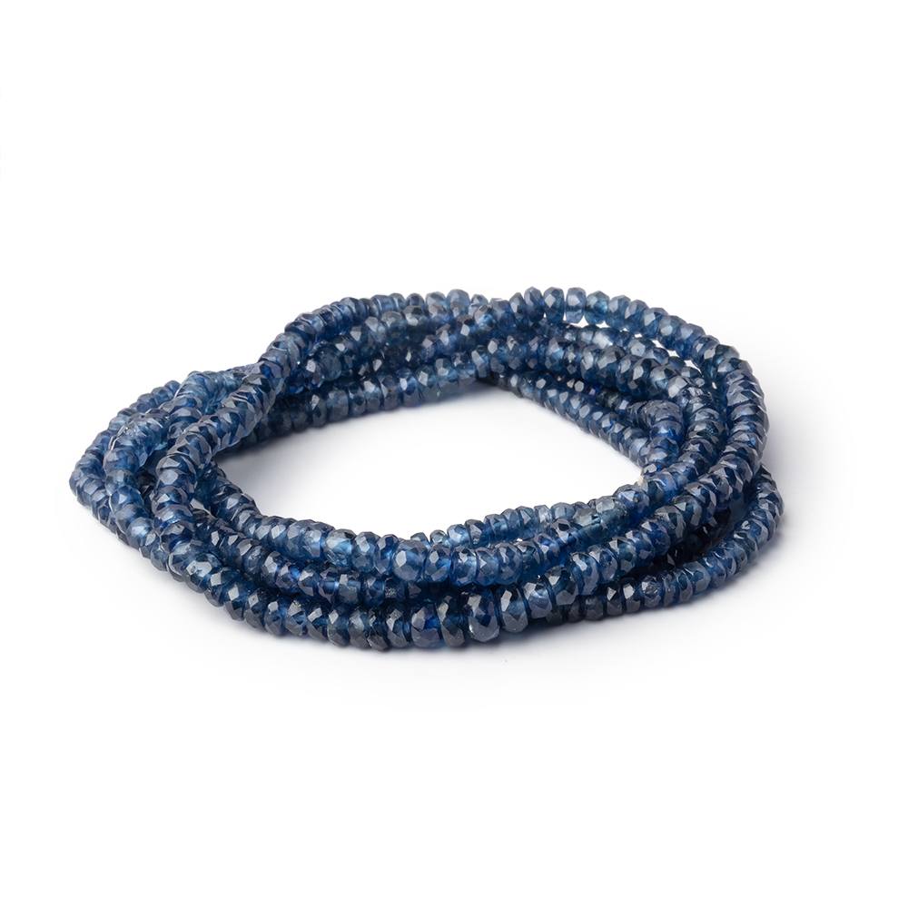 2-4mm Blue Sapphire Faceted Rondelle Beads 15.5 inch 245 pieces