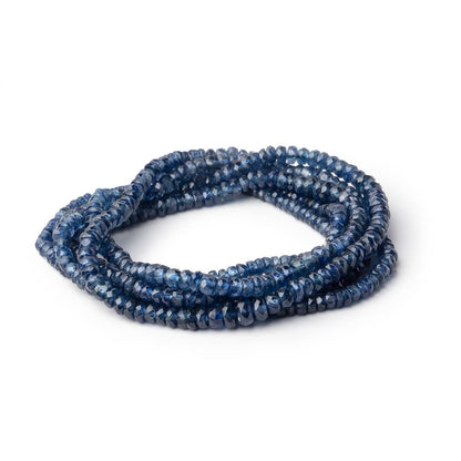 2-4mm Blue Sapphire Faceted Rondelle Beads 15.5 inch 245 pieces