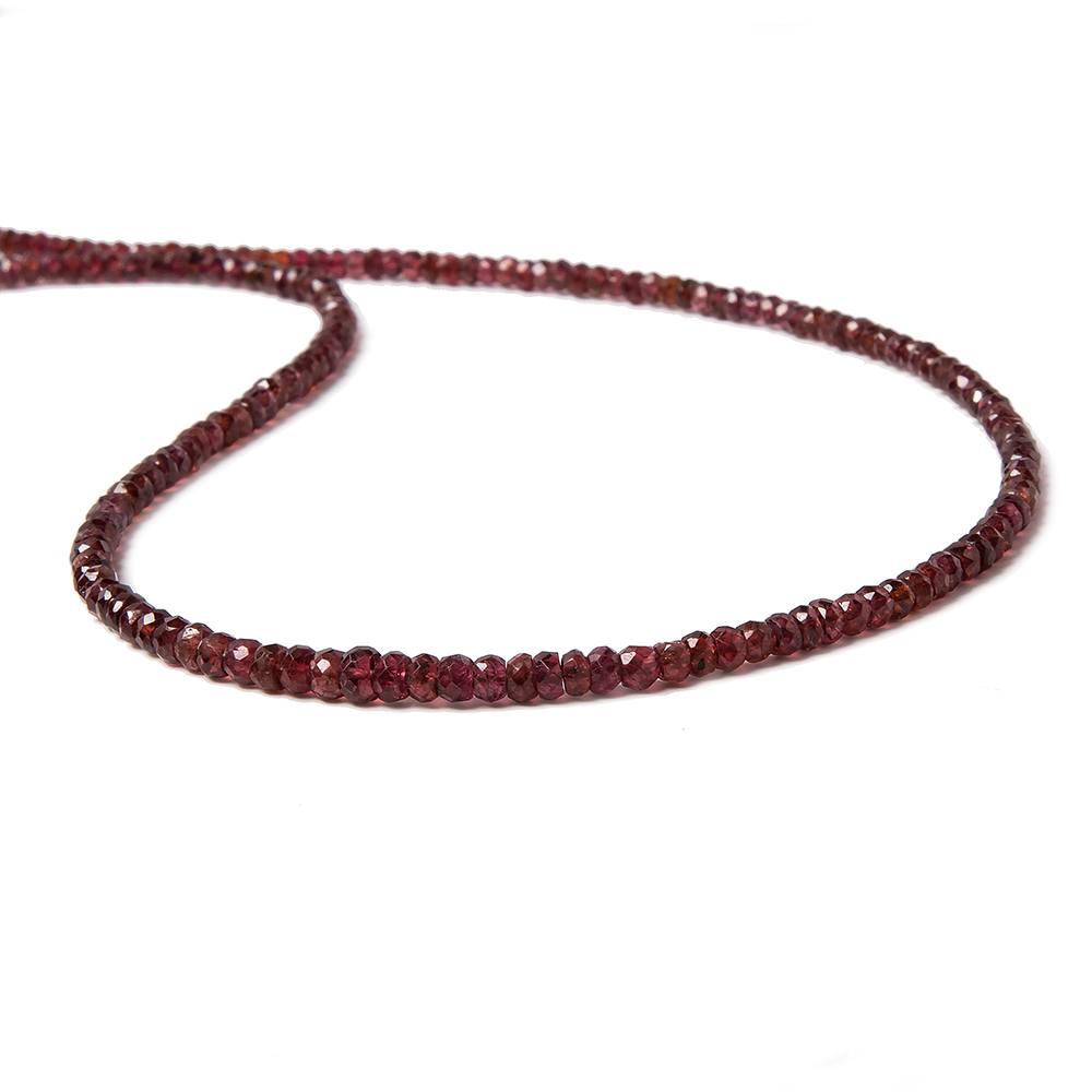 2-4mm Candy Apple Red Spinel faceted rondelle Beads 16 inch 220 pieces