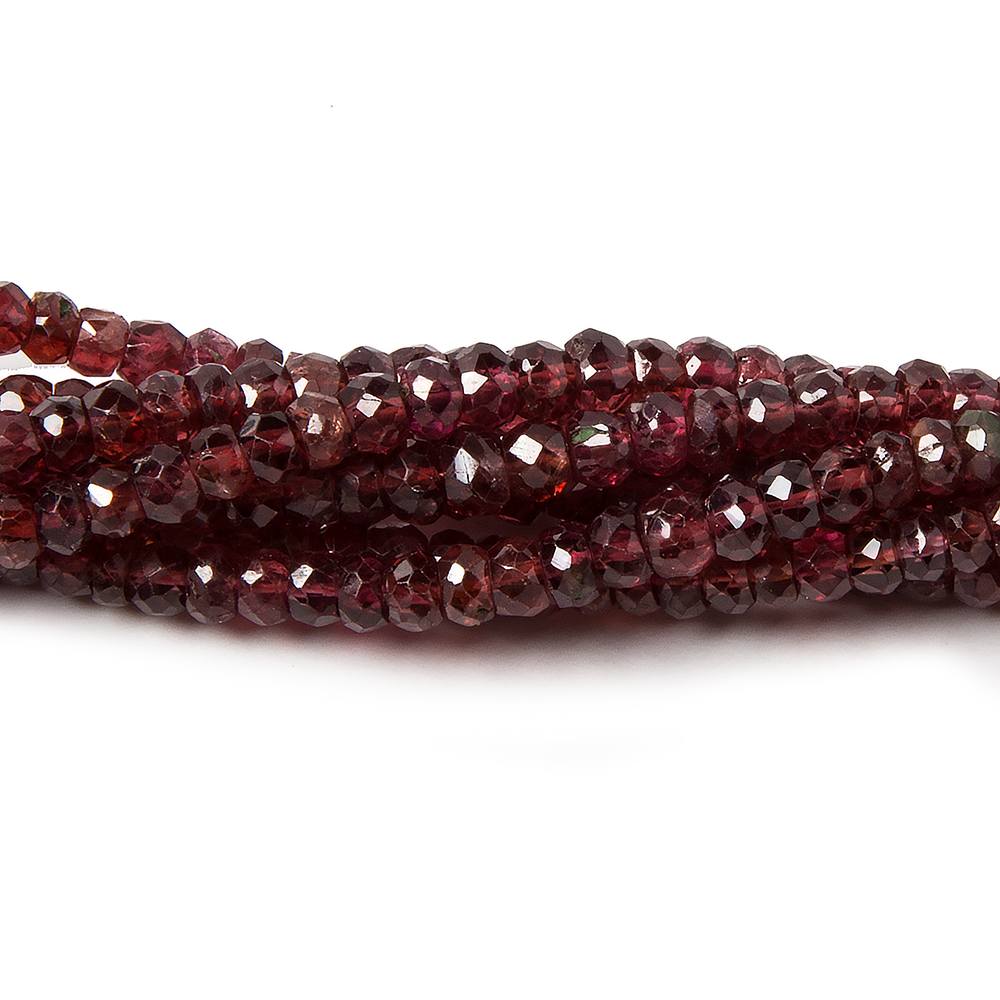 2-4mm Candy Apple Red Spinel faceted rondelle Beads 16 inch 220 pieces