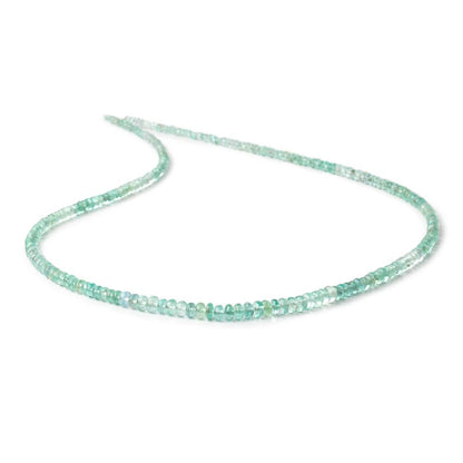 2-4mm Emerald Plain Rondelle Beads 17.75 inch 230 pieces AAA