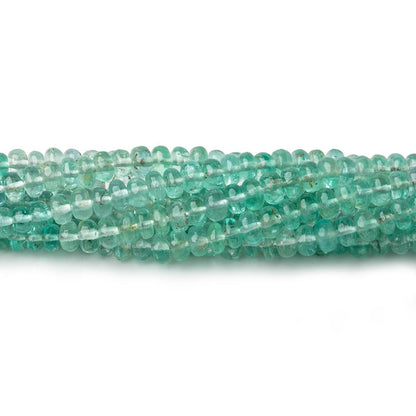 2-4mm Emerald Plain Rondelle Beads 17.75 inch 230 pieces AAA