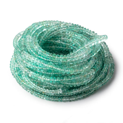 2-4mm Emerald Plain Rondelle Beads 17.75 inch 230 pieces AAA