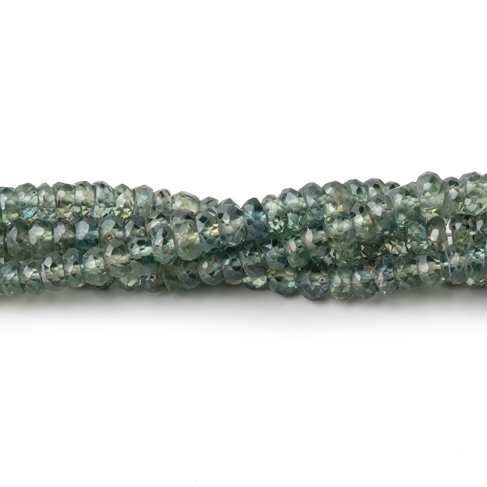 2-4mm Green Sapphire Faceted Rondelle Beads 16 inch 227 pieces