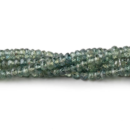 2-4mm Green Sapphire Faceted Rondelle Beads 16 inch 227 pieces