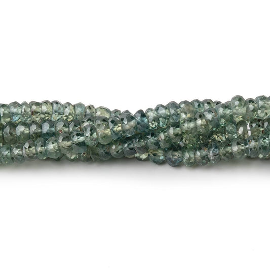 2-4mm Green Sapphire Faceted Rondelle Beads 16 inch 227 pieces