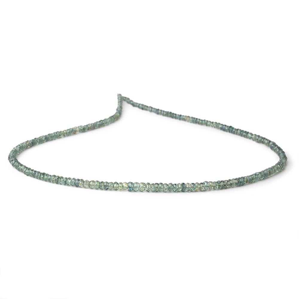 2-4mm Green Sapphire Faceted Rondelle Beads 16 inch 227 pieces