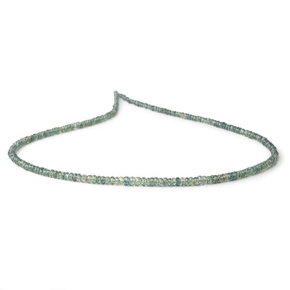 2-4mm Green Sapphire Faceted Rondelle Beads 16 inch 227 pieces