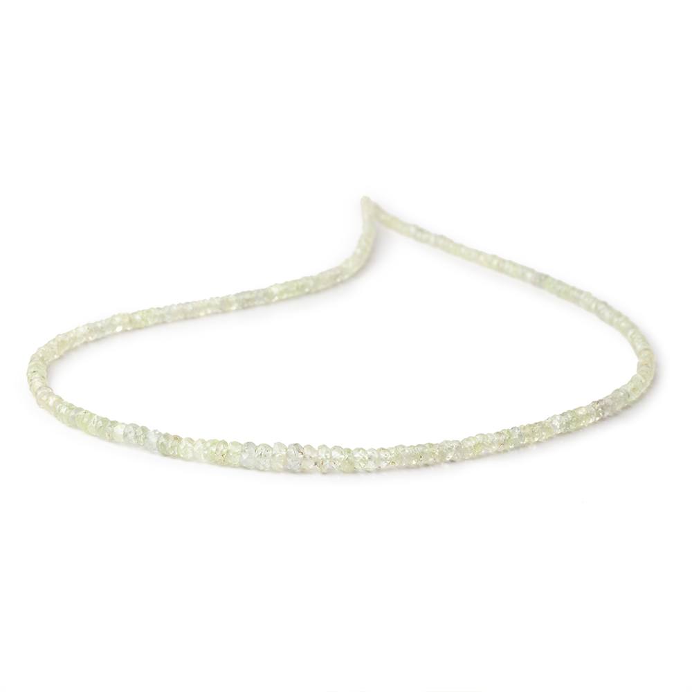 2-4mm Pale Green Sapphire Faceted Rondelle Beads 16 inch 225 pieces