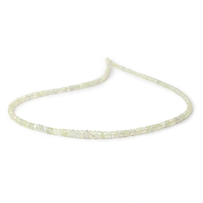 2-4mm Pale Green Sapphire Faceted Rondelle Beads 16 inch 225 pieces