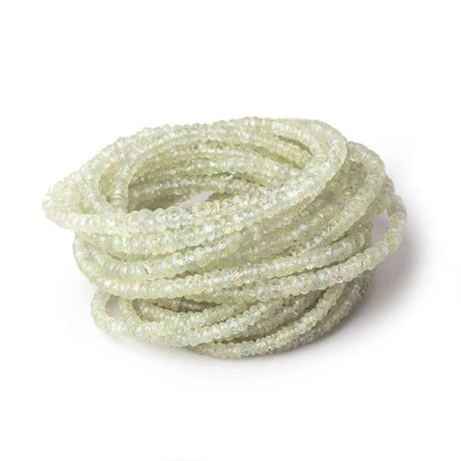 2-4mm Pale Green Sapphire Faceted Rondelle Beads 16 inch 225 pieces