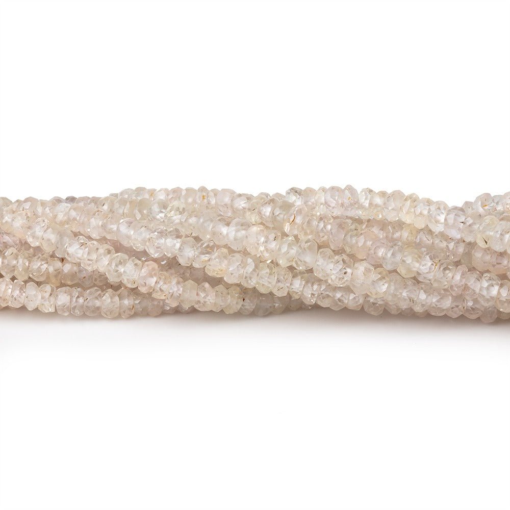 2-4mm Pale Pink Sapphire Faceted Rondelle Beads 16 inch 225 pieces