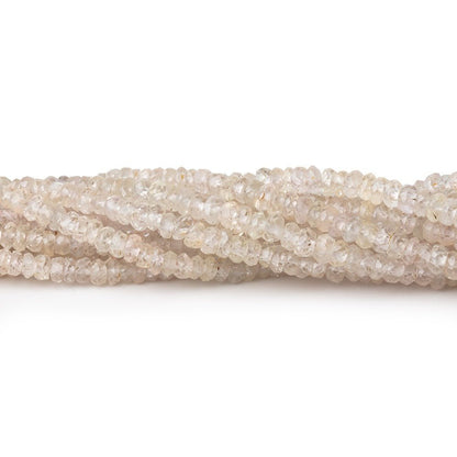 2-4mm Pale Pink Sapphire Faceted Rondelle Beads 16 inch 225 pieces