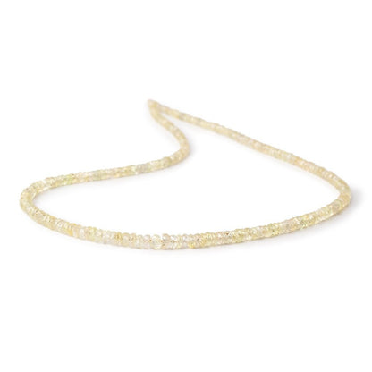2-4mm Pale Yellow Sapphire Faceted Rondelle Beads 16 inch 227 pieces