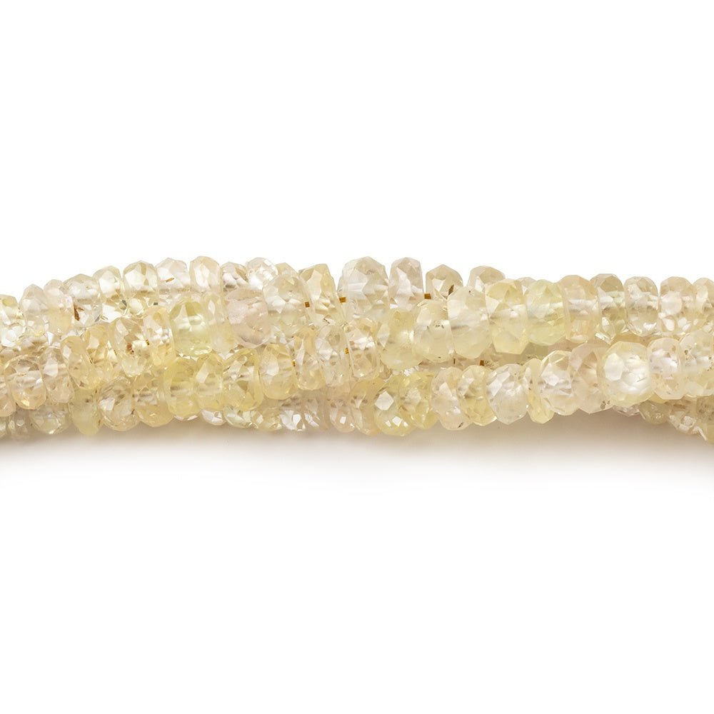2-4mm Pale Yellow Sapphire Faceted Rondelle Beads 16 inch 227 pieces