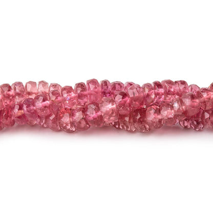 2-4mm Pink Tourmaline Faceted Rondelle Beads 16 inch 230 pieces AA