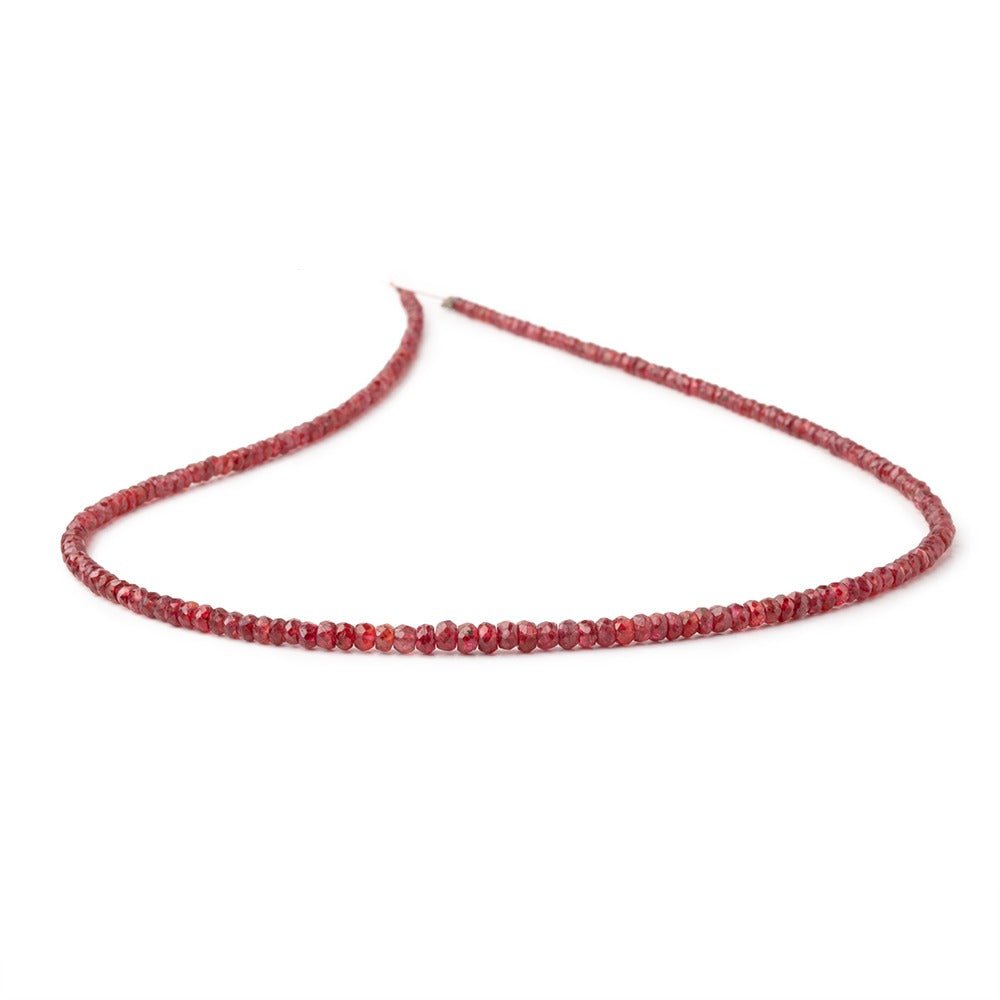 2-4mm Red Spinel Faceted Rondelle Beads 15.75 inch 215 pieces