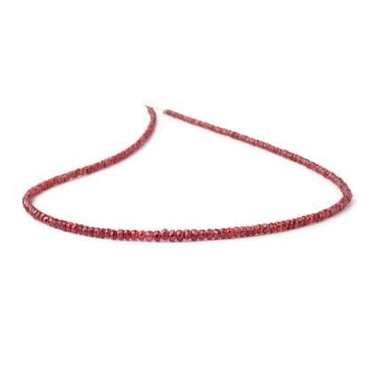 2-4mm Red Spinel Faceted Rondelle Beads 15.75 inch 215 pieces