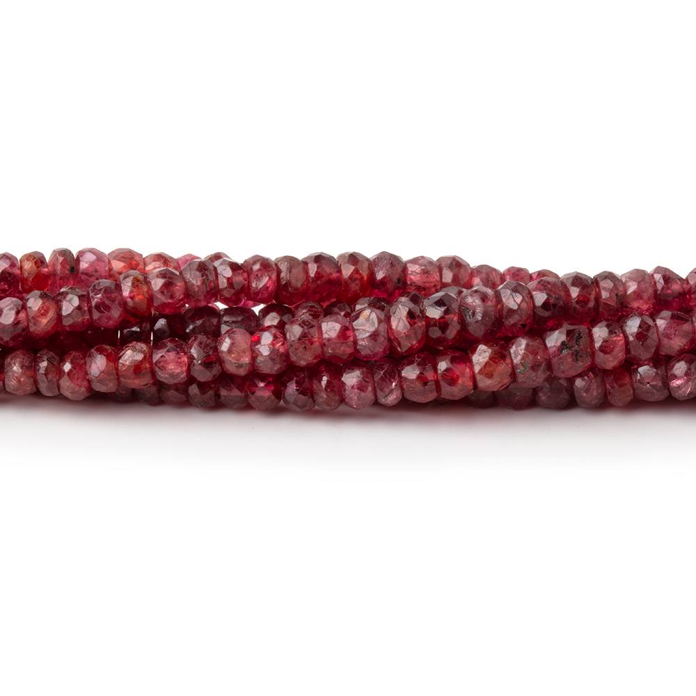 2-4mm Red Spinel Faceted Rondelle Beads 15.75 inch 215 pieces