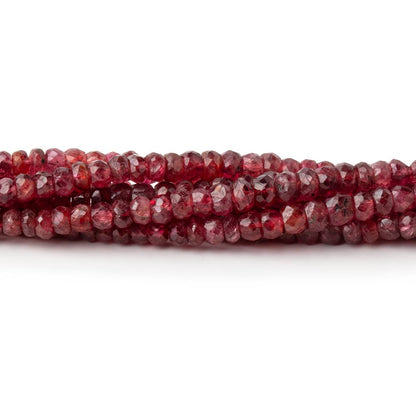 2-4mm Red Spinel Faceted Rondelle Beads 15.75 inch 215 pieces