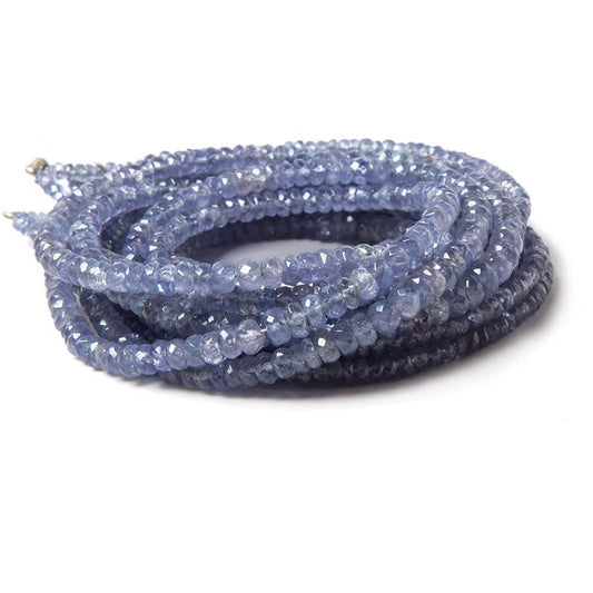 2-4mm Tanzanite Beads Faceted Rondelle 17 inch 240 pieces