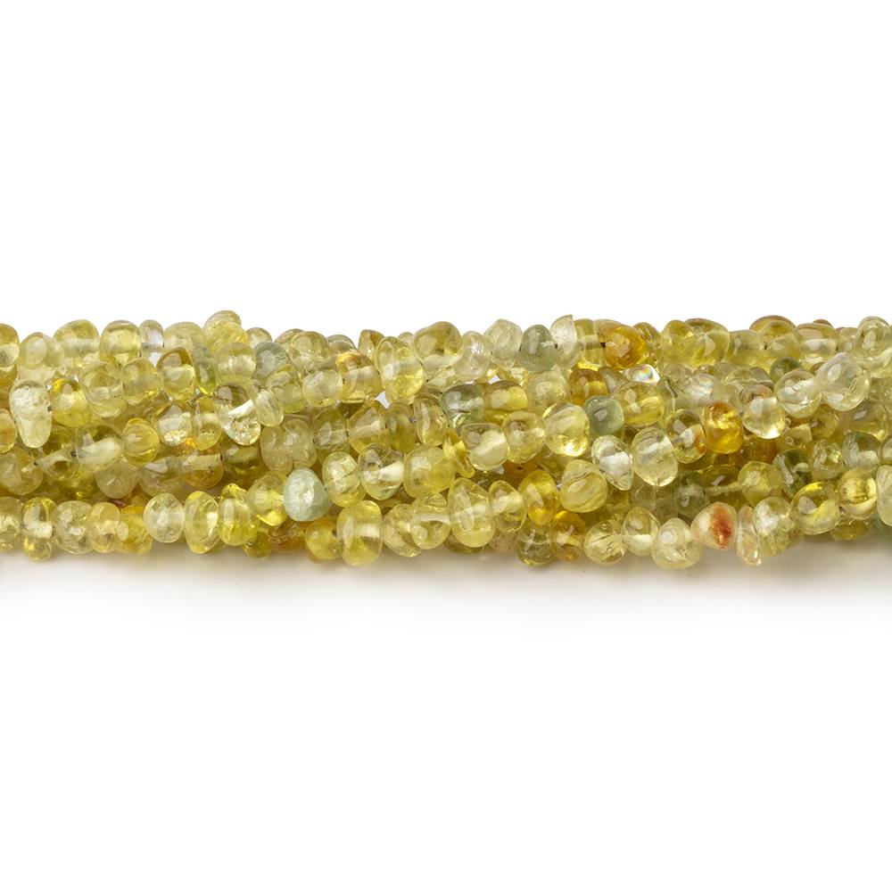 2-4mm Yellow Diopside Plain Nugget Beads 18 inch 230 pieces