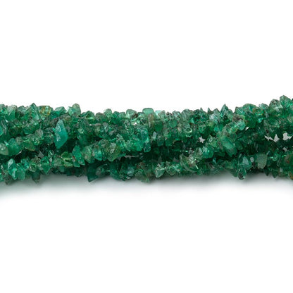 2-4mm Zambian Emerald Chip Beads 15 inch 290 pieces
