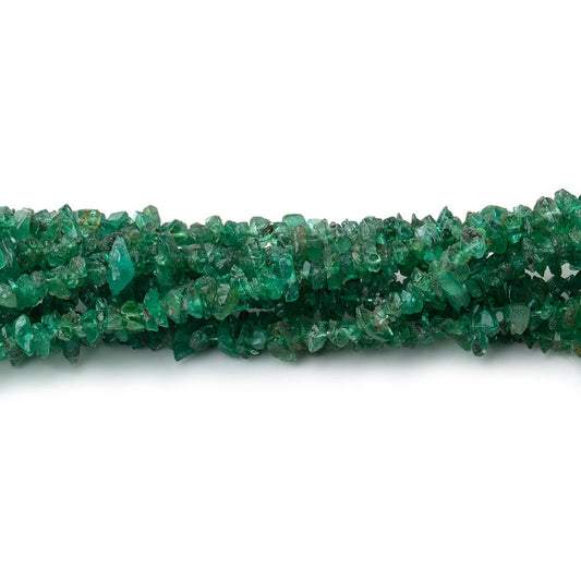 2-4mm Zambian Emerald Chip Beads 15 inch 290 pieces