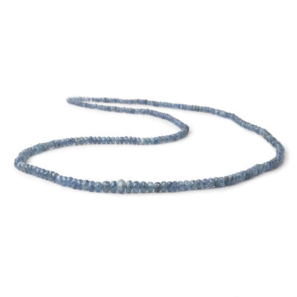 2-5.5mm Ceylon Blue Sapphire Faceted Rondelle Beads 20 inch 250 pieces