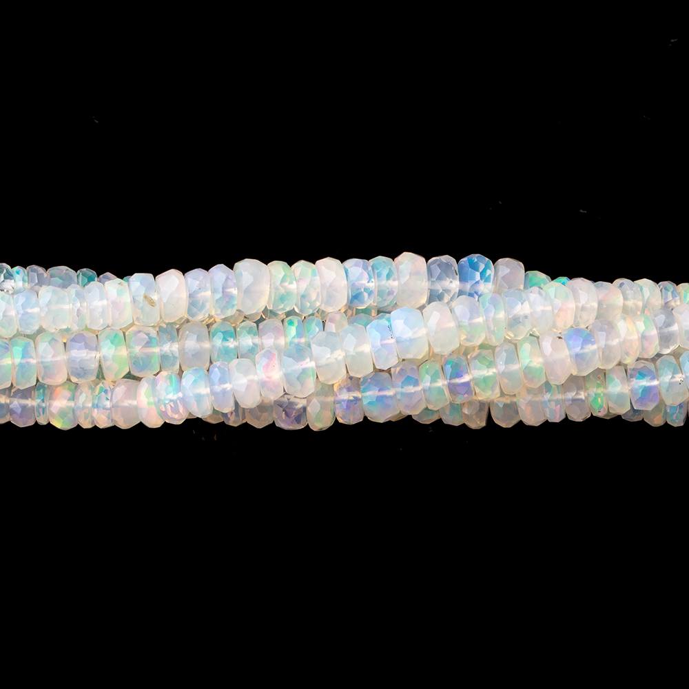 2-5mm Ethiopian Opal Faceted Rondelle Beads 16 inch 230 pieces AA
