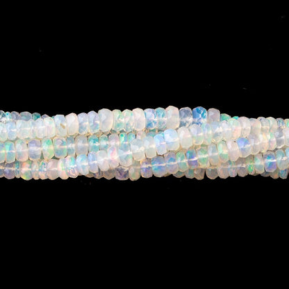 2-5mm Ethiopian Opal Faceted Rondelle Beads 16 inch 230 pieces AA