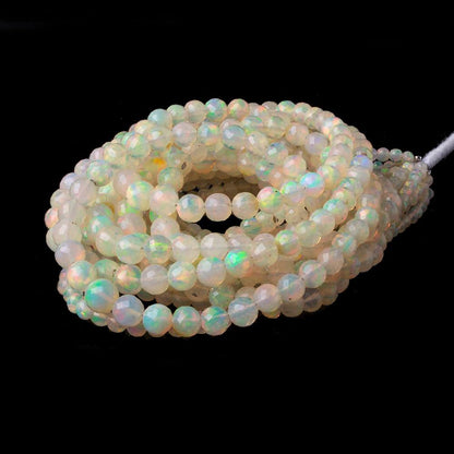 2-5mm Golden Ethiopian Opal Micro Faceted Rounds 17 inch 114 beads AAA
