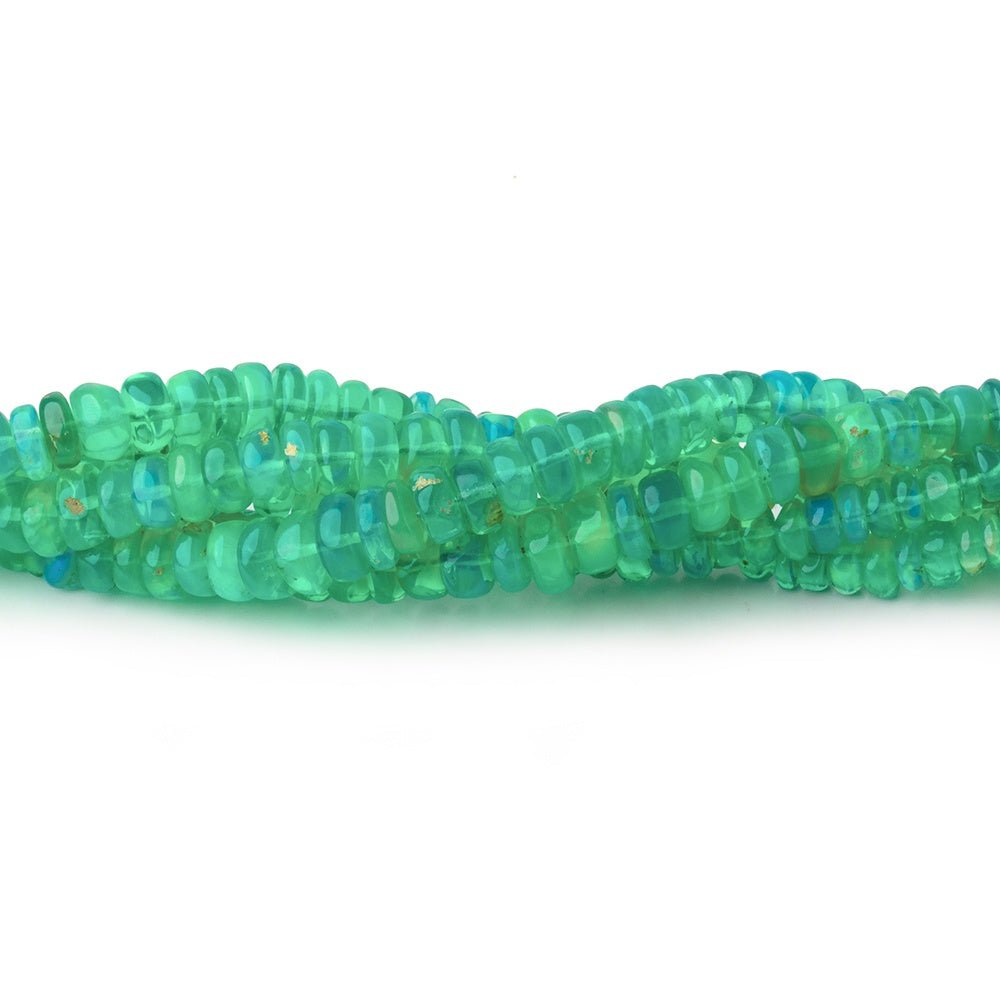 2-5mm Kelly Green Ethiopian Opal Plain Rondelle Beads 18 inch 300 pieces