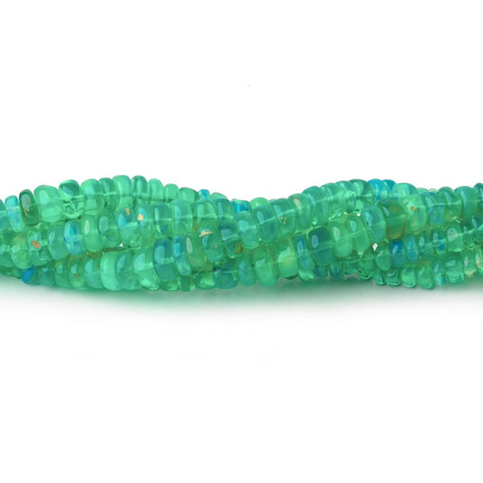 2-5mm Kelly Green Ethiopian Opal Plain Rondelle Beads 18 inch 300 pieces