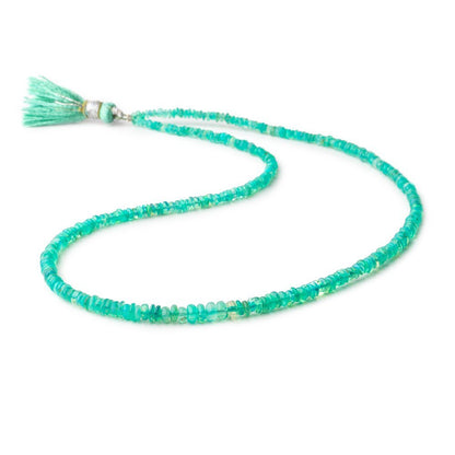 2-5mm Wintergreen Ethiopian Opal Plain Rondelle Beads 17 inch 290 pieces