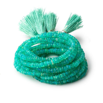 2-5mm Wintergreen Ethiopian Opal Plain Rondelle Beads 17 inch 290 pieces