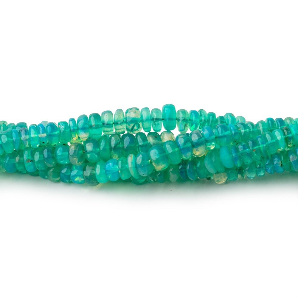 2-5mm Wintergreen Ethiopian Opal Plain Rondelle Beads 17 inch 290 pieces
