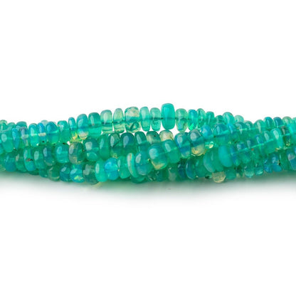 2-5mm Wintergreen Ethiopian Opal Plain Rondelle Beads 17 inch 290 pieces