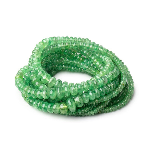 3-7mm Tsavorite Garnet Plain Rondelle Beads 16 inch 200 pieces AA