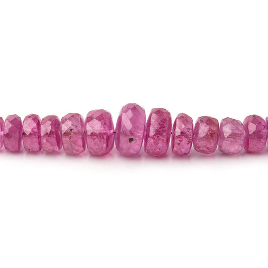 2-6mm Ruby Faceted Rondelle Beads 16 inch 200 pieces AA