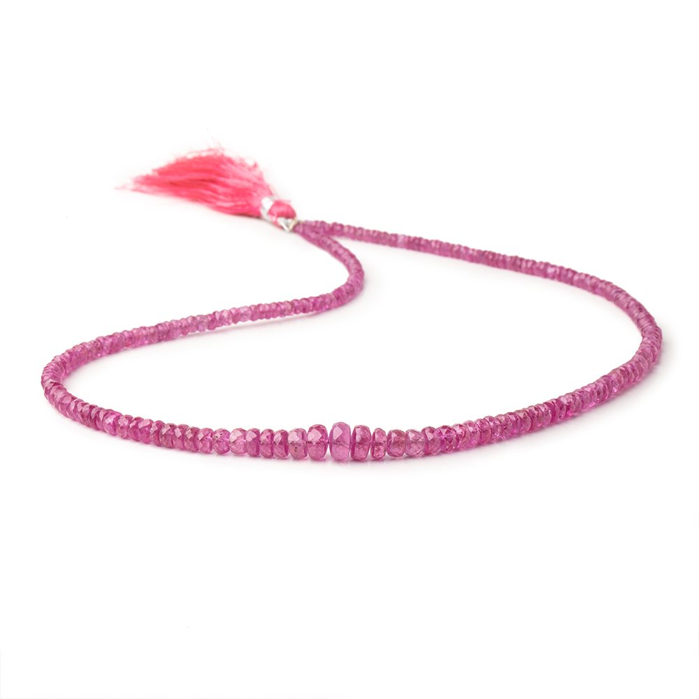 2-6mm Ruby Faceted Rondelle Beads 16 inch 200 pieces AA