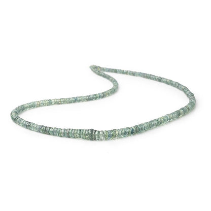 2-6mm Sea Green Sapphire Faceted Heishi Beads 17 inch 320 pieces AAA